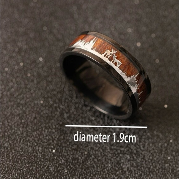 Deer nature Stainless steel ring - Picture 3 of 4